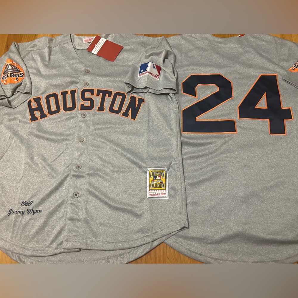 MITCHELL and NESS HOUSTON ASTROS JIMMY WYNN Men's JERSEY Sz M,L,XL,2X New w tags